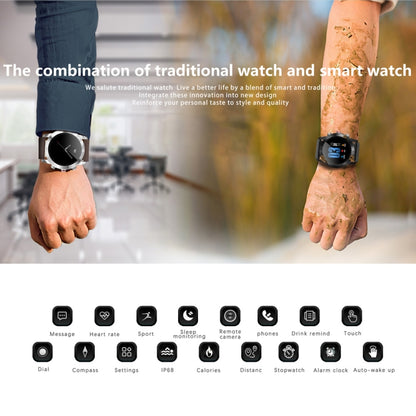 DTNO.1 S10 1.3 inches TFT Color Screen Smart Bracelet IP68 Waterproof, Leather Watchband, Support Call Reminder /Heart Rate Monitoring /Sleep Monitoring /Multi-sport Mode (Brown) - Smart Wear by DTNO.1 | Online Shopping UK | buy2fix