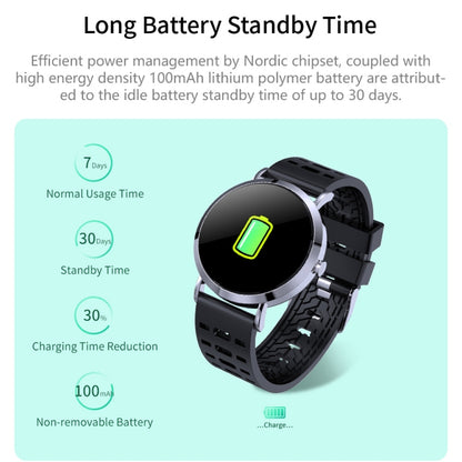 CV08C 1.0 inches TN Color Screen Smart Bracelet IP67 Waterproof, Silicone Watchband, Support Call Reminder /Heart Rate Monitoring /Sleep Monitoring / Sedentary Reminder (Silver) - Smart Wear by buy2fix | Online Shopping UK | buy2fix