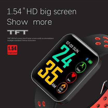 S88 1.54 inches TFT Color Screen Smart Bracelet IP67 Waterproof, Silicone Watchband, Support Call Reminder /Heart Rate Monitoring /Sleep Monitoring /Sedentary Reminder /Blood Pressure Monitoring(Green) - Smart Wear by buy2fix | Online Shopping UK | buy2fix