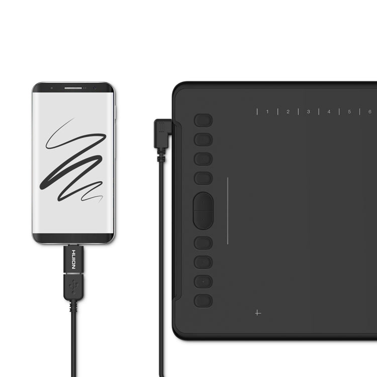 HUION H1161 5080 LPI Touch Strip Art Drawing Tablet for Fun, with Battery-free Pen & Pen Holder - Consumer Electronics by HUION | Online Shopping UK | buy2fix