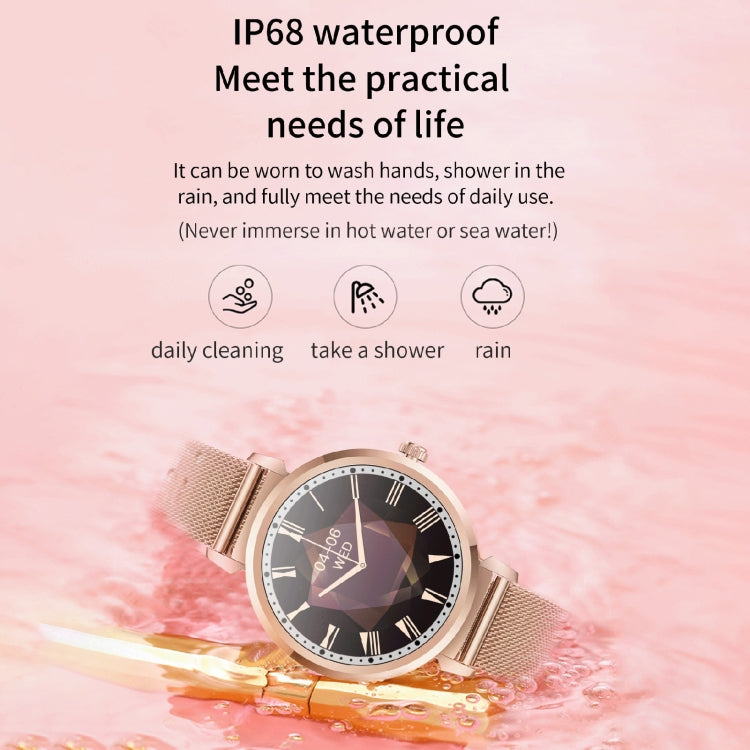 KC06 Women Menstrual Period Smart Watch Bracelet, Blood Pressure / Heart Rate Monitoring, Silicone Strap(Gold) - Smart Wear by buy2fix | Online Shopping UK | buy2fix