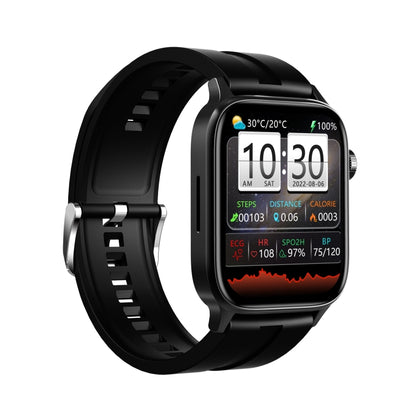 HAMTOD GT22 1.85 inch TFT Screen Health Smart Watch, Support Bluetooth Call / Plateau Blood Oxygen / Skin Health / Body Temperature / Arrhythmia / TI Heart Rate Monitoring (Black) - Smart Wear by HAMTOD | Online Shopping UK | buy2fix