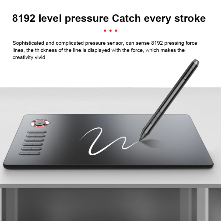 VEIKK A15PRO 10x6 inch 5080 LPI Type-C Interface Smart Touch Electronic Graphic Tablet (Grey) - Consumer Electronics by VEIKK | Online Shopping UK | buy2fix