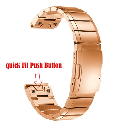 Quick Dismantling Steel Watch Band for Garmin Fenix 5S 20mm(Rose Gold) - Smart Wear by buy2fix | Online Shopping UK | buy2fix