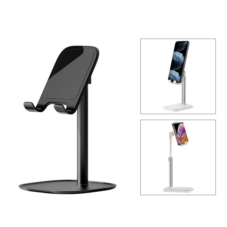 ROCK RPH0944 Adjustable Lifting 90 Degree Rotation ABS Stand Desktop Phone Tablet Holder(Black) - Desktop Holder by ROCK | Online Shopping UK | buy2fix