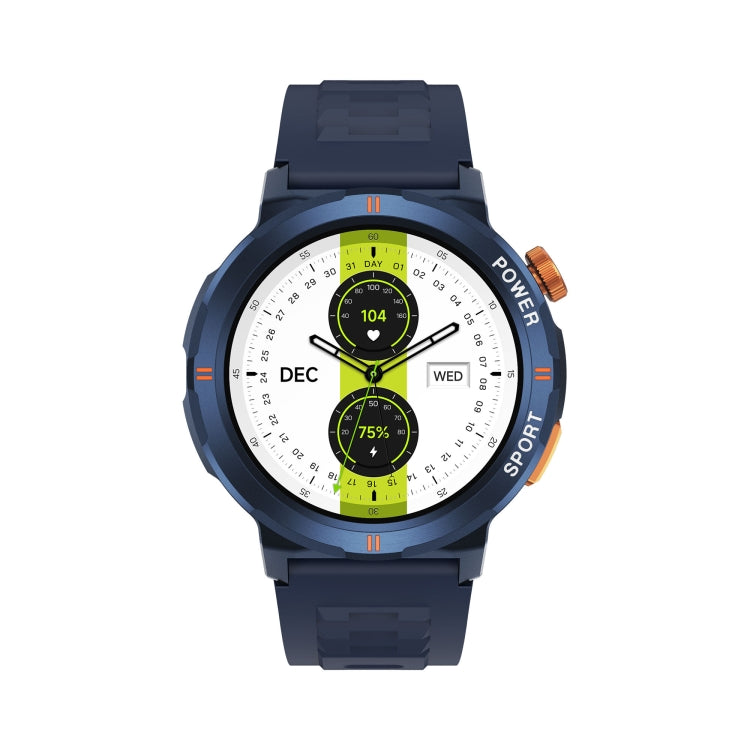 M52 1.43 inch Screen IP68 Waterproof Smart Watch, Support Bluetooth Call / Heart Rate (Blue) - Smart Watches by buy2fix | Online Shopping UK | buy2fix