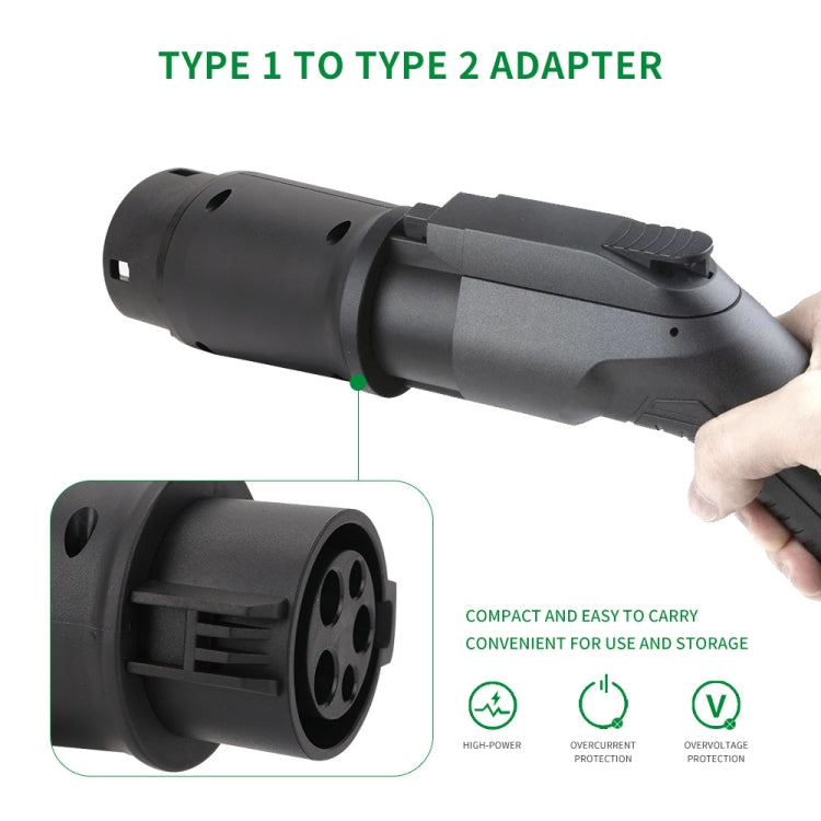 SAE J1772 New Energy Vehicle Charging Gun Type 1 to Type 2 Adapter -  by buy2fix | Online Shopping UK | buy2fix