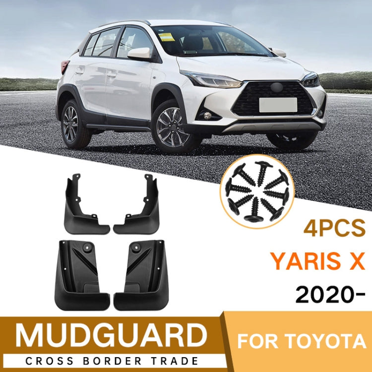 For Toyota Yaris X 2020-2023 4pcs/Set Car Auto Soft Plastic Splash Flaps Fender Guard - Mudguards by buy2fix | Online Shopping UK | buy2fix