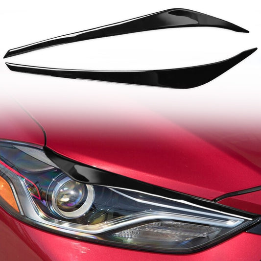 Pair Car Lamp Eyebrow Soft Decorative Sticker for Hyundai Elantra 2016-2018 (Black) - In Car by buy2fix | Online Shopping UK | buy2fix