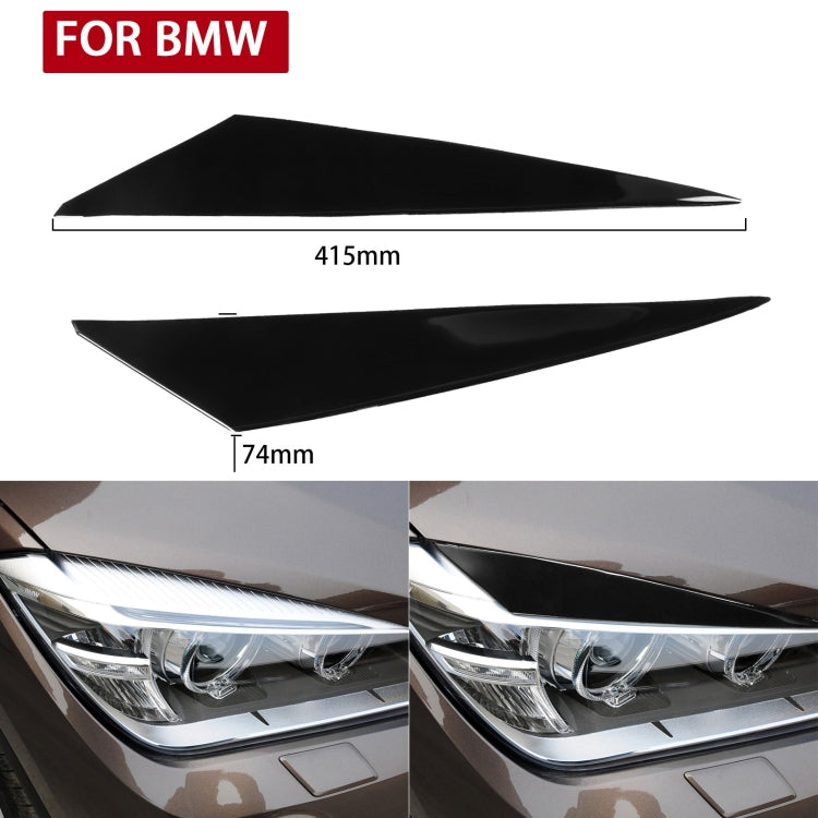 Pair Car Lamp Eyebrow Soft Decorative Sticker for BMW X1 E842 2009-2014 (Black) - In Car by buy2fix | Online Shopping UK | buy2fix