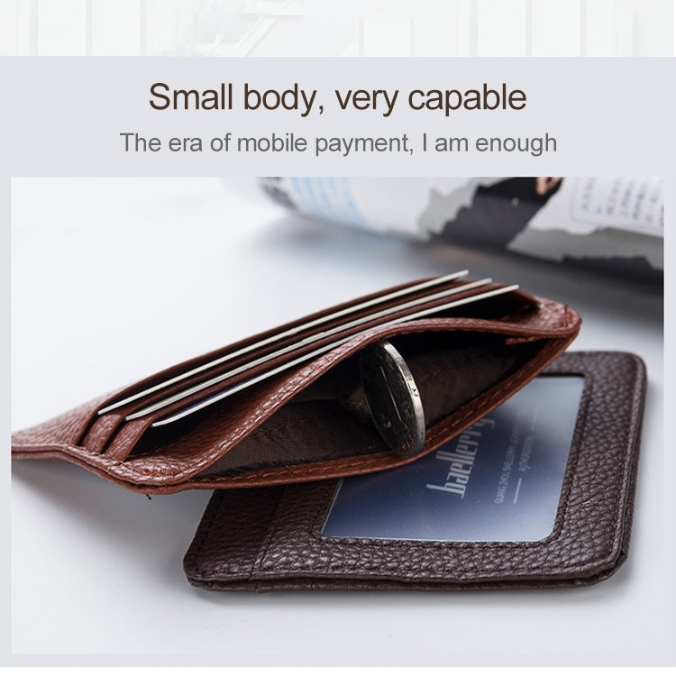 KB37 Antimagnetic RFID Litchi Texture Leather Card Holder Wallet Billfold for Men and Women (Black) - Antimagnetic RFID Package by buy2fix | Online Shopping UK | buy2fix