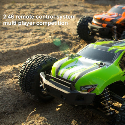 SG-1601 Brush Version 2.4G Remote Control Competitive Bigfoot Off-road Vehicle 1:16 Sturdy and Playable Four-wheel Drive Toy Car Model with LED Headlights & Head-up Wheels (Green) - RC Cars by buy2fix | Online Shopping UK | buy2fix