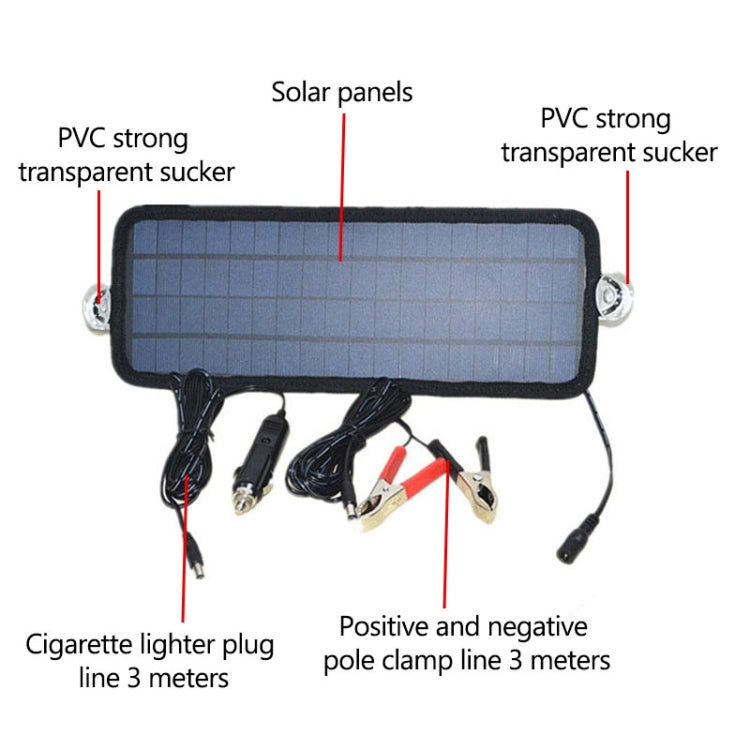 4.5W Portable Car Automobile Boat Battery Solar Cells Rechargeable Power Battery Charger - In Car by buy2fix | Online Shopping UK | buy2fix