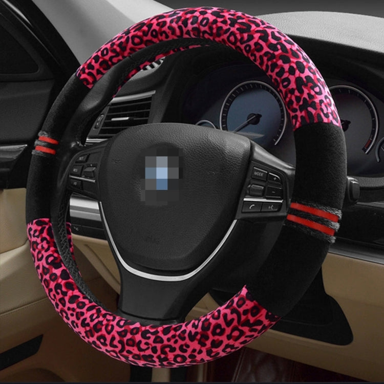 Leopard Grain Steering Wheel Cover, Adaptation Steering Wheel Diameter: 37-38 cm - Steering Wheel Accessories by buy2fix | Online Shopping UK | buy2fix