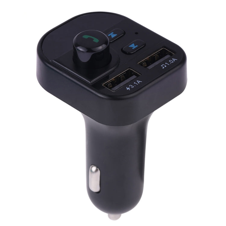 805E Dual USB Charging Bluetooth FM Transmitter MP3 Music Player Car Kit, Support Hands-Free Call  & Read TF Card / U Disk Music(Black) - Bluetooth Car Kits by buy2fix | Online Shopping UK | buy2fix