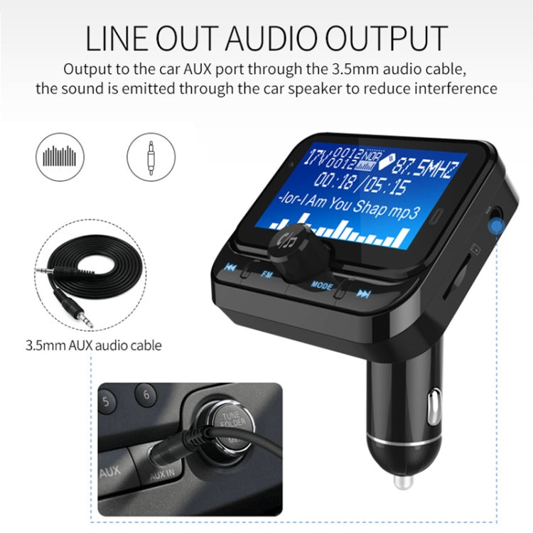 BC32 Dual USB Charging Bluetooth Hand-free Car Charger FM Transmitter MP3 Music Player Car Kit, Support Hands-Free Call & Micro SD Recording & Voltage Detection - Bluetooth Car Kits by buy2fix | Online Shopping UK | buy2fix