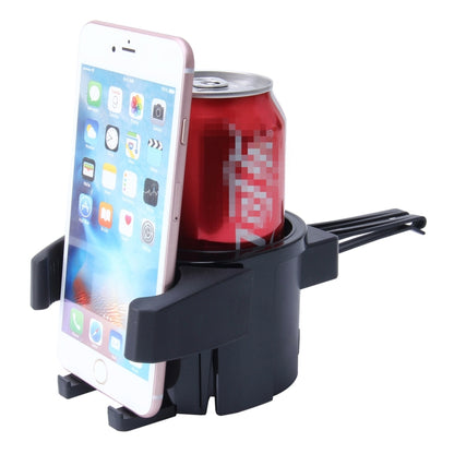 SHUNWEI SD-1027 Car Auto Multi-functional ABS Air Vent Drink Holder Bottle Cup Holder Phone Holder Mobile Mount (Black) - Car Drink Holders by SHUNWEI | Online Shopping UK | buy2fix