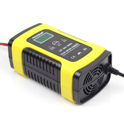 12V 6A Intelligent Universal Battery Charger for Car Motorcycle, Length: 55cm, UK Plug(Yellow) - In Car by FOXSUR | Online Shopping UK | buy2fix