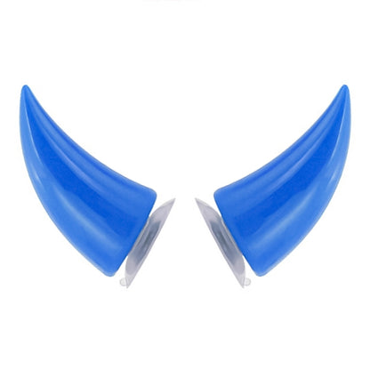 2 PCS Motorcycle Helmet Devil Decoration Motorbike Helmet Suction Cups Horns Decoration Headwear Sucker(Blue) - Ornamental Parts by buy2fix | Online Shopping UK | buy2fix