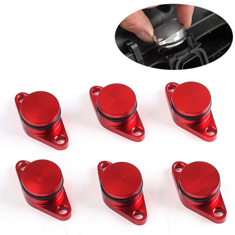 6 PCS 22mm Swirl Flap Flaps Delete Removal Blanks Plugs for BMW M57 (6-cylinder)(Red) - In Car by buy2fix | Online Shopping UK | buy2fix