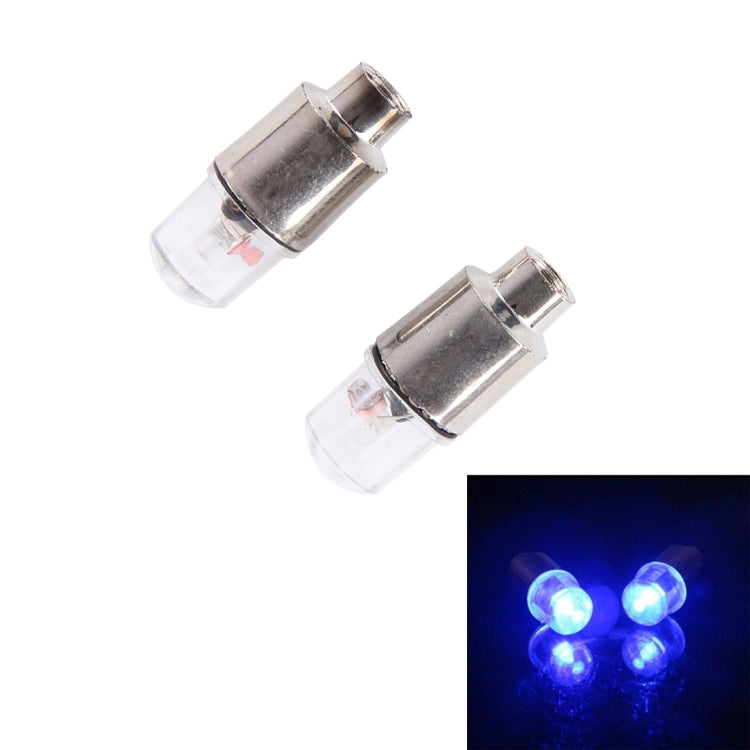 2 PCS Valve Cap Light Wheel Tyre Lamp With Battery for Car / Motorbike / Bike(Blue Light) - Decorative Lights by buy2fix | Online Shopping UK | buy2fix