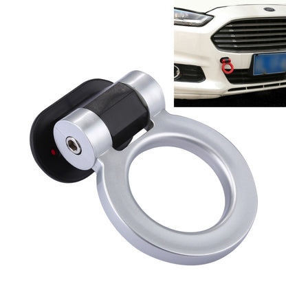 Car Truck Bumper Round Tow Hook Ring Adhesive Decal Sticker Exterior Decoration (Silver) - In Car by buy2fix | Online Shopping UK | buy2fix