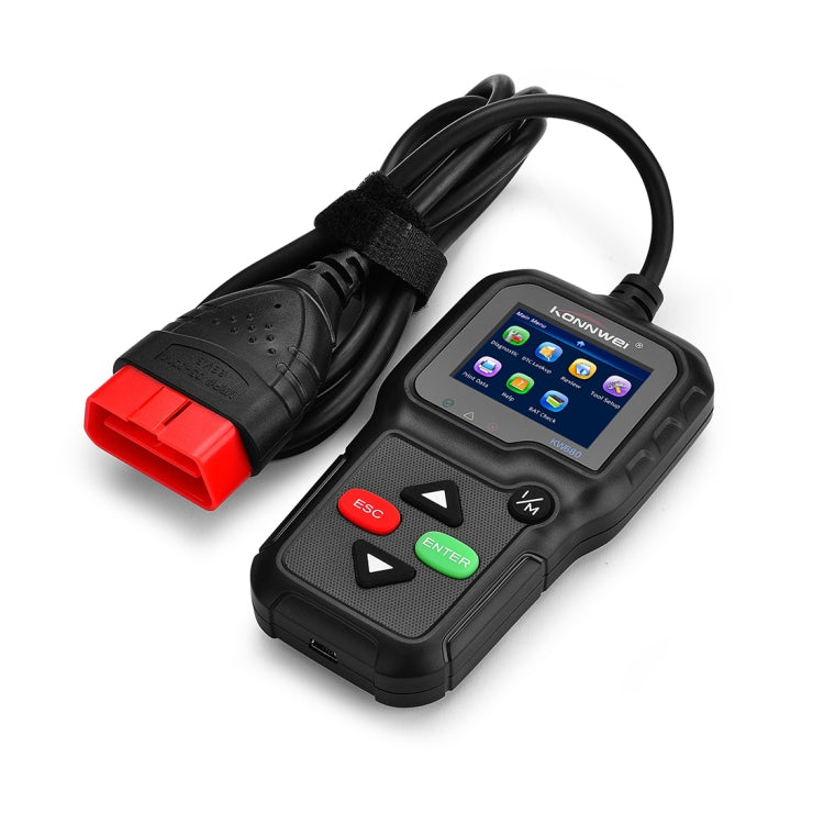 KONNWEI KW680 Mini OBDII Car Auto Diagnostic Scan Tools  Auto Scan Adapter Scan Tool (Can Detect Battery and Voltage, Only Detect 12V Gasoline Car)(Black) - In Car by KONNWEI | Online Shopping UK | buy2fix