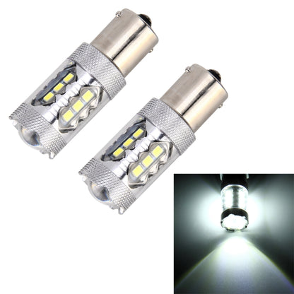 2 PCS 1156 / BA15S 5W 250LM 6000K Car Auto Turn Light Reversing Lights 16LEDs SMD-2835 Lamps, DC 12V(White Light) - Arrow Turn Lights by buy2fix | Online Shopping UK | buy2fix