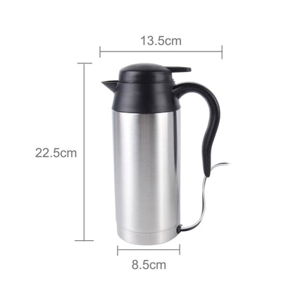 HJ-18A Stainless Steel Electric Mug 750ml DC 12V Car Electric Kettle Heated Mug Car Coffee Cup With Charger Cigarette Lighter Heating Cup Kettle Insulated Water Heater Mug - Heating Cups by buy2fix | Online Shopping UK | buy2fix