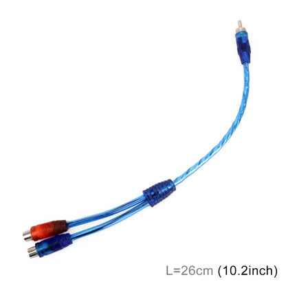 Car AV Audio Video 2 Female to 1 Male Aluminum Extension Cable Wiring Harness, Cable Length: 26cm - In Car by buy2fix | Online Shopping UK | buy2fix