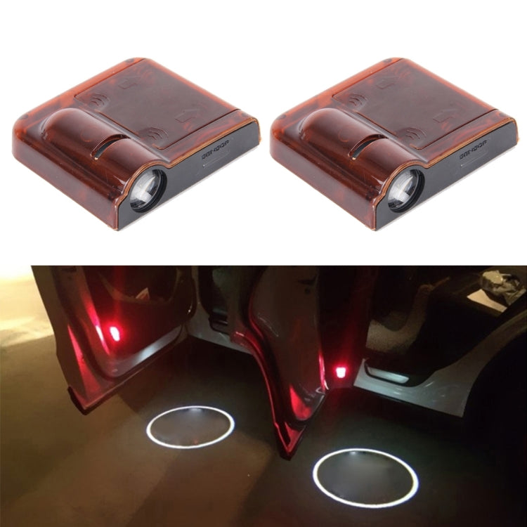 2 PCS LED Ghost Shadow Light, Car Door LED Laser Welcome Decorative Light, Display Logo for BMW Car Brand(Red) - Door Lights by buy2fix | Online Shopping UK | buy2fix