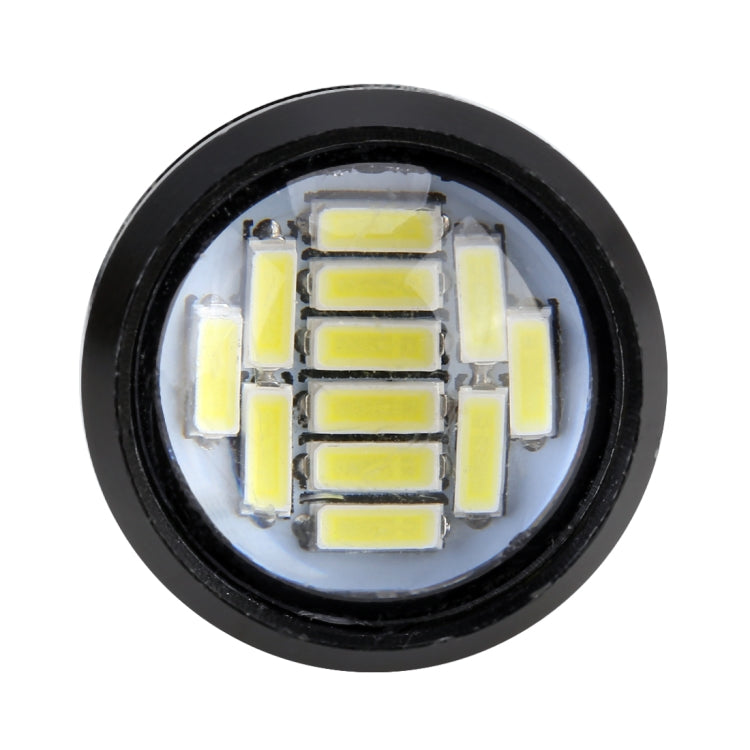 2 PCS 2W Car Auto Eagle Eyes Fog Light Turn Light with 12 SMD-4014 LED Lamps, DC 12V Cable Length: 55cm(White Light) - Eagle Eye Lamps by buy2fix | Online Shopping UK | buy2fix