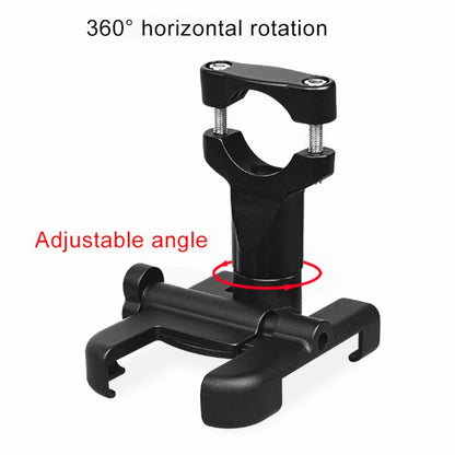 Motorcycle Handlebar Aluminum Alloy Phone Bracket, Suitable for 60-100mm Device(Black) - Holder by buy2fix | Online Shopping UK | buy2fix