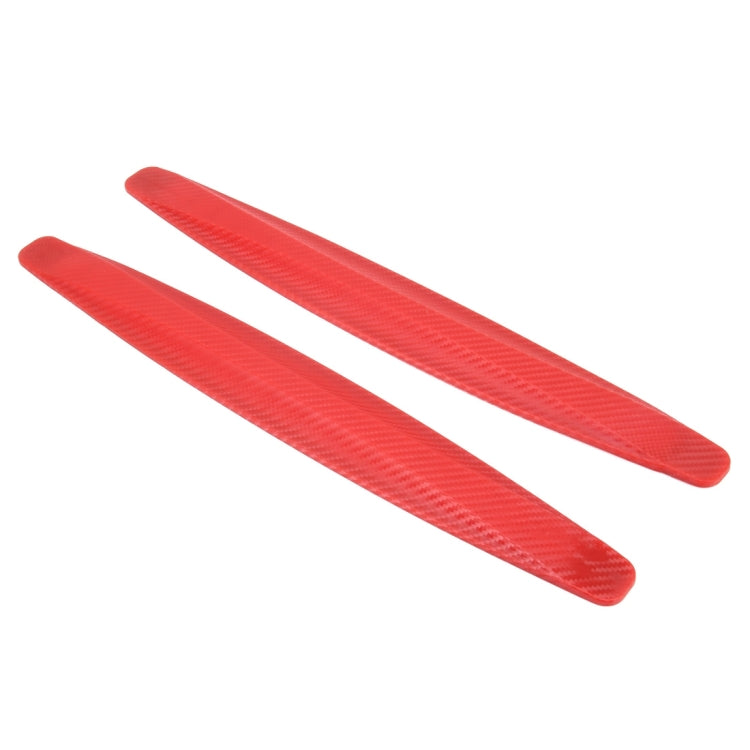 2 PCS Universal Car Body Carbon Fiber Bumper Guard Protector Sticker/Car Crash Bar Bumper Strips /Car Crash Strips/Anti-rub Strips/Anti-rub Bar(Red) - Anti Collision Sticker by buy2fix | Online Shopping UK | buy2fix