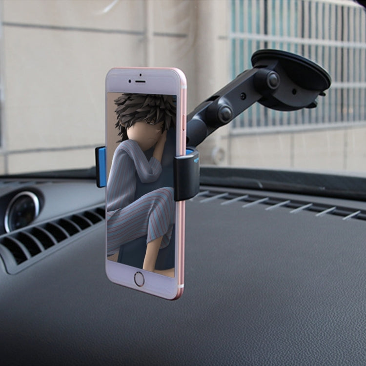 SHUNWEI SD-1112B Car Auto Glutinous Snake Style Adjustable Arm Double Layer PU Base Phone Mount Holder, For Most of Device Length between 31mm and 106mm - Car Holders by SHUNWEI | Online Shopping UK | buy2fix