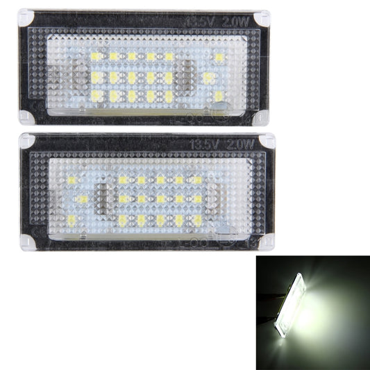 2 PCS License Plate Light with 18 SMD-3528 Lamps for BMW Mini COOPER R50/R52/R53(White Light) - In Car by buy2fix | Online Shopping UK | buy2fix