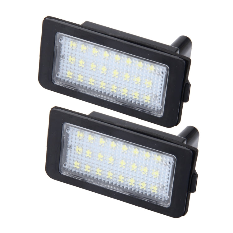 2 PCS Canbus License Plate Light with 24 SMD-3528 Lamps for BMW E38(White Light) - In Car by buy2fix | Online Shopping UK | buy2fix