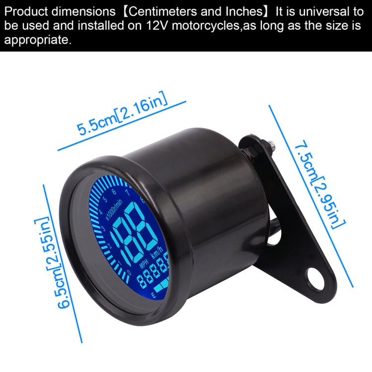 CS-636B1 Motorcycle Multi-functional Modification Instrumentation Motorcycle Odometer Speedometer Tachometer Oil Gauge (Black) - Electrical Instruments by buy2fix | Online Shopping UK | buy2fix