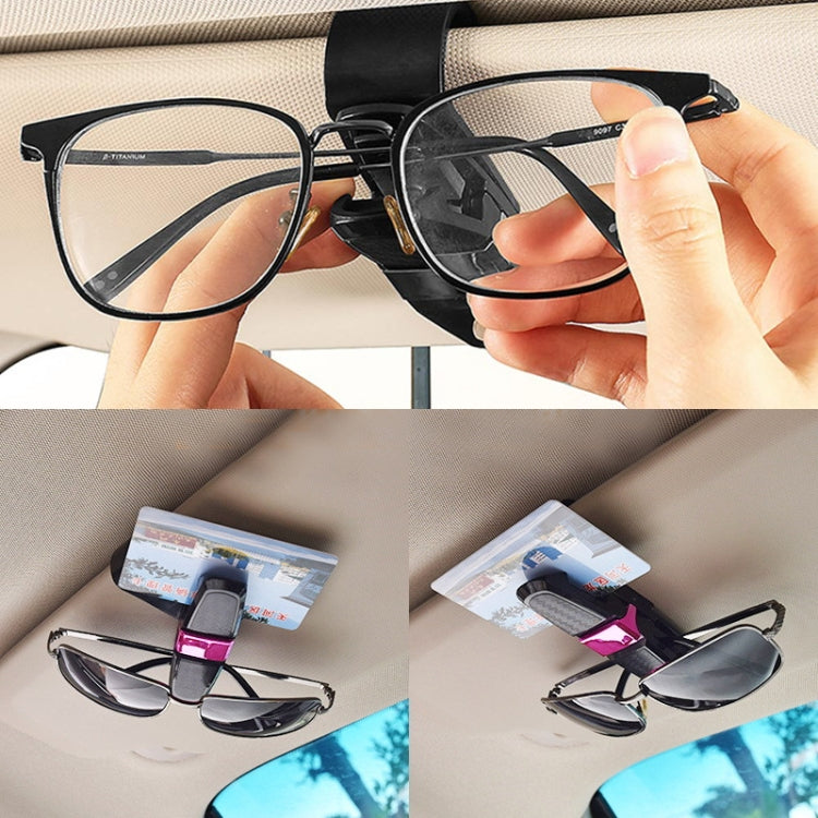 Vehicle Mounted Glasses Clip Car Eyeglass Bill Holder, Blister Package (Rose Red) - Sunglasses & Glasses Clips by buy2fix | Online Shopping UK | buy2fix