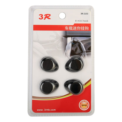 3R-2153 4 PCS Car Mini Convenient Hooks Bags Hanger Holder - Auto Fastener & Clips by 3R | Online Shopping UK | buy2fix