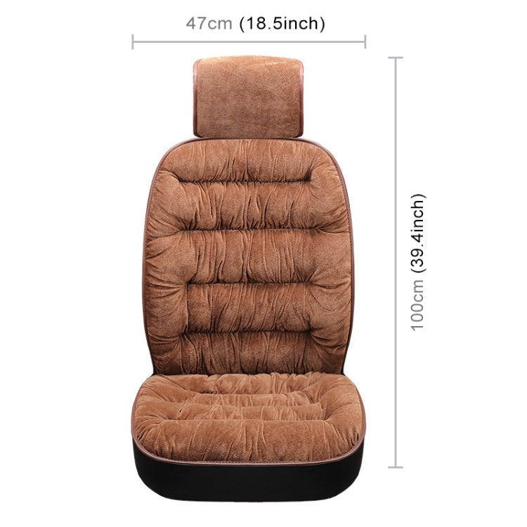 Car Thick Plush Seat Cushion Warmer Cover Winter Seat Mat (Coffee) -  by buy2fix | Online Shopping UK | buy2fix