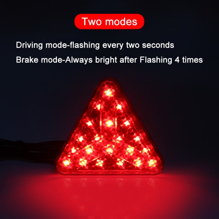 Bicycle / Mountain Bike Y Style Triangle Pilot Light LED Tail Light (Red) - Taillights by buy2fix | Online Shopping UK | buy2fix