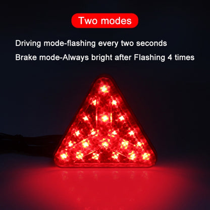 Bicycle / Mountain Bike Y Style Triangle Pilot Light LED Tail Light (Red) - Taillights by buy2fix | Online Shopping UK | buy2fix