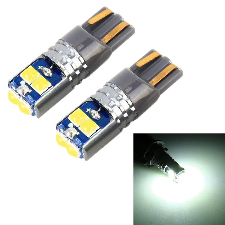 2 PCS T10 / W5W / 168 DC12-24V / 1.8W / 6000K / 140LM Car Clearance Light 4LEDs SMD-3030 Lamp Beads with Decoding & Constant Current - In Car by buy2fix | Online Shopping UK | buy2fix