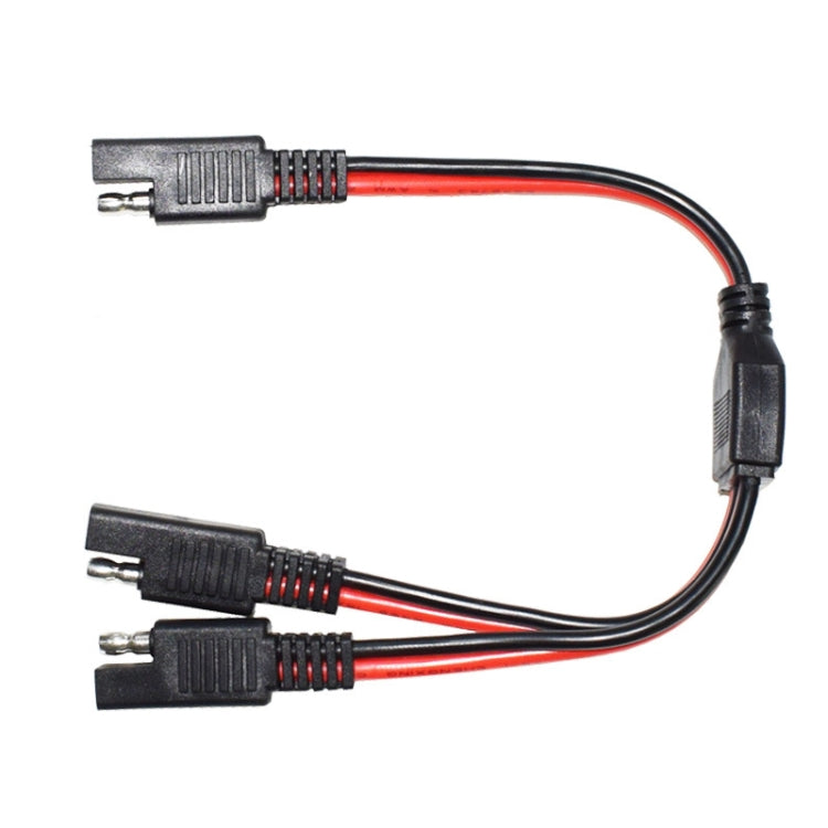 SAE One to Two Connection Cable Car Power Cord - In Car by buy2fix | Online Shopping UK | buy2fix