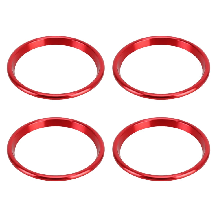 4 PCS Car Metal Air Outlet Decorative Outside Ring for Audi A3 / S3 / Q2L (Red) - In Car by buy2fix | Online Shopping UK | buy2fix