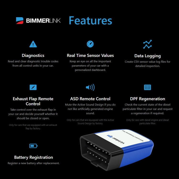 VLINKER BM V2.2 Bluetooth 3.0 Car OBD Fault Diagnosis Detector - In Car by buy2fix | Online Shopping UK | buy2fix