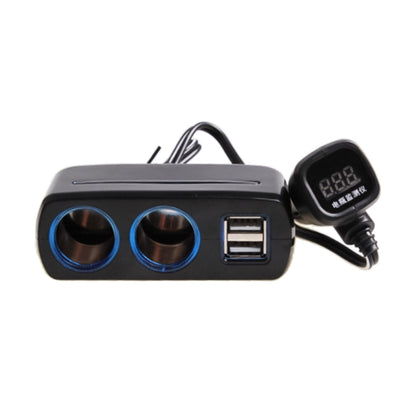 SHUNWEI SD-1928C 80W 3.1A Car 2 in 1 Dual USB Charger Cigarette Lighter with Voltage Detection - Cigar Socket by SHUNWEI | Online Shopping UK | buy2fix