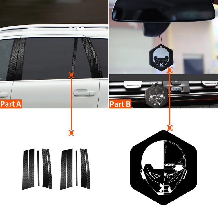 10 in 1 Car Carbon Fiber Door and Window Pillar Decorative Sticker for Volvo XC90 2003-2014, Left and Right Drive Universal -  by buy2fix | Online Shopping UK | buy2fix