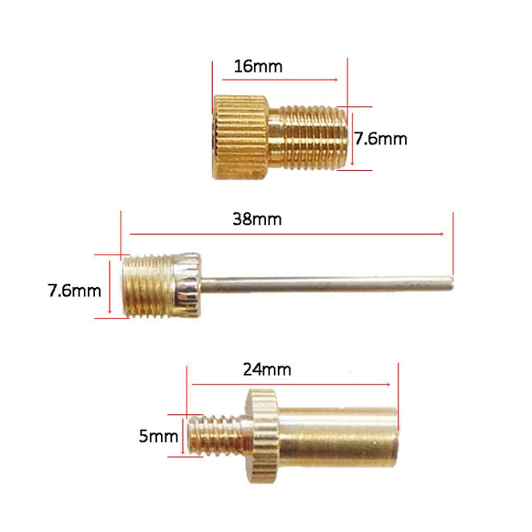 3 Sets (4 in 1 A) Inflator Adapter French Mouth / US Mouth / UK Mouth Inflation Needle Adapter - Bicycle Locks & Bicycle Pumps by buy2fix | Online Shopping UK | buy2fix